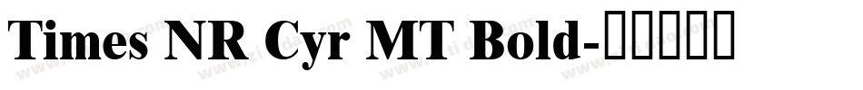 Times NR Cyr MT Bold字体转换